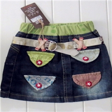 童装批发女童短裙牛仔童装直销便宜出售(No.112LV)