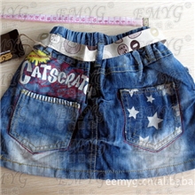 限量促销女款短裙批发直销精品儿童装牛仔短裙便宜批发(No.118)
