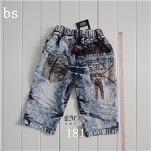 低价促销批发供应厂家直销牛仔童装中裤(No.181bs)