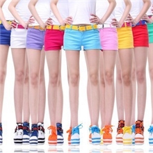 糖果色短裤牛仔短裤女厂家直批一件代发彩色短裤热裤993