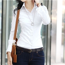2013春装新品女装批发韩版气质OL百搭纯棉女式长袖衬衫505