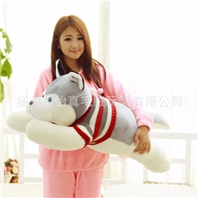 限亏哈士奇毛绒玩具批发特价趴趴狗狗公仔靠垫抱枕礼品批发