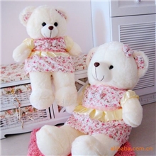 新款特价情人节礼物生日礼物田园花布装饰泰迪熊熊
