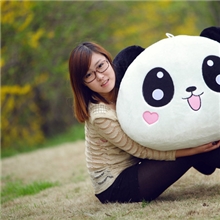 趴趴熊猫公仔熊毛绒玩具大号创意娃娃多款表情尺寸可选
