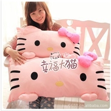 批发kitty凯蒂猫猫咪公仔KT猫单人枕毛绒玩具抱枕可拆洗