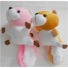 毛绒情侣手机挂件小松鼠毛绒娃娃情侣毛绒公仔毛绒娃娃