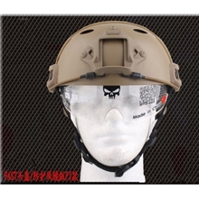 FAST快速反应跳伞盔/PJ款/轻量/防撞/带防风镜片款摩托/战术头盔