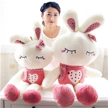 大号小白兔子毛绒玩具公仔LOVE兔布女生日礼物厂家直销