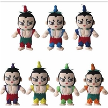 金刚葫芦娃毛绒玩具葫芦娃兄弟送儿童礼物卡通葫芦七兄弟全套