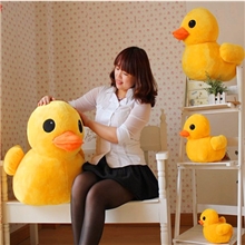 批发正版香港黄小鸭公仔毛绒玩具超大号黄鸭子抱枕七夕情人节礼物