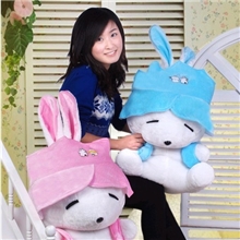 批发大号情侣休闲眯眼流氓兔毛绒玩具可爱娃娃兔公仔玩偶婚庆娃娃