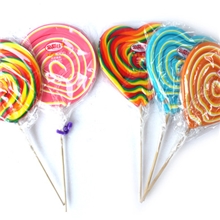 金稻谷200g五彩日式圆形心形棒棒糖糖果批发休闲食品批发