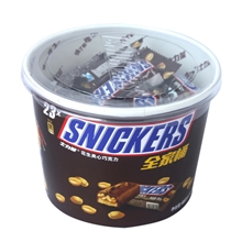 460g士力架花生夹心巧克力23条桶装休闲食品批发重庆批发