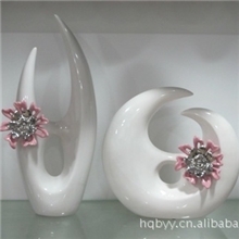 时尚家居摆饰厂家直销电镀隔离现代家居摆件陶瓷工艺花瓶