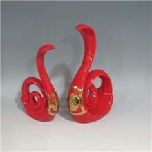 供应陶瓷工艺品抽象艺术品家居饰品电镀蛇年吉祥物批发