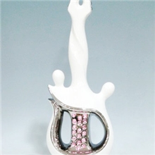 供应陶瓷工艺品抽象艺术品家居饰品电镀钻石吉他批发