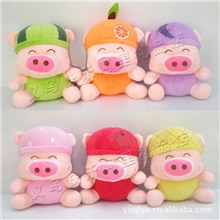 25秒水果麦兜猪录音娃娃麦兜猪公仔义乌毛绒玩具批发
