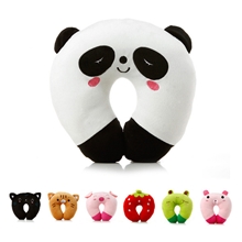 厂家直销一件代发创意礼品卡通熊猫U型颈枕汽车护颈枕毛绒玩具