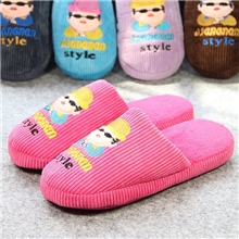 新款韩版鸟叔卡通图男女情侣款家居鞋灯芯绒式棉拖鞋拖鞋批发