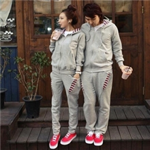 W1023秋冬韩版情侣卫衣套装全套秋装男女运动休闲班服校服批发