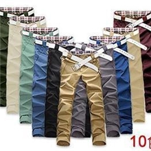 男式休闲裤男装多彩格双扣口袋设计男式韩版休闲裤休闲裤男