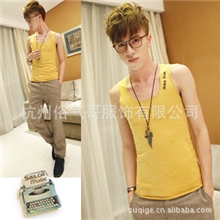 超手感背心批发夏日背心男修身手工汗背心背心批发男