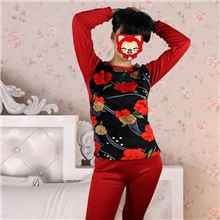 2013新款大红玫瑰双层加厚保暖内衣雅鹿同款内裤批多赚多啦