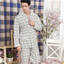 针织棉睡衣春秋长袖套装男士纯棉家居服A603家居服睡衣小额批发