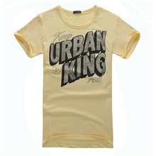 热销夏装新款圆领男士印花t恤圆领t恤男全棉t恤5106