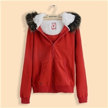 促销女式韩版红色、粉色、蓝色卫衣绒衫时装加厚型运动型卫衣094