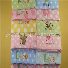 批发单层绣图印花珊瑚绒抱毯儿童午休毯婴儿盖毯车用毯款多量大