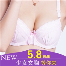 爆款让利品牌可爱少女内衣学生蝴蝶结圆点文胸批发