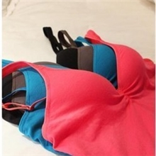 维多利亚莫代尔棉带胸垫背心带肩吊带无痕文胸背心1件代发