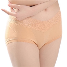 057莫代尔女士蕾丝竹炭磁疗内裤批发提臀无痕透气大码底裤厂家