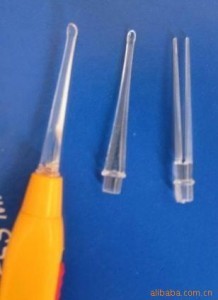 批发儿童发光耳勺安全发光透明耳勺挖耳勺防滑手柄