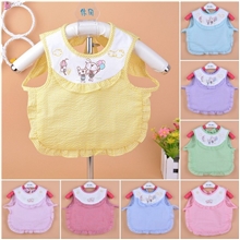 厂家直销米豆酷尔WZ9803小伙伴拼接围兜口水巾儿童罩衣