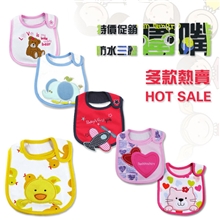 批发厂家直销卡特三层口水巾围嘴防水现货围兜百款任选