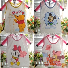 2013童装批发儿童夏装童装纯棉背心多种卡通图案热销款多色