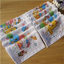 [劲鹏服饰]双层纯棉蜂巢纱布30*50多花色手帕方巾小毛巾