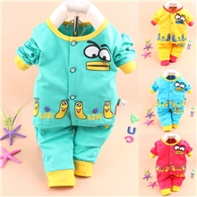 2013秋装新款淘宝热卖卡通眼睛弹力儿童套装男女宝宝服装童雨1440