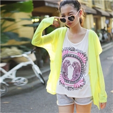 轻薄彩色垂坠感防晒衣荧光连帽宽松薄空调衫长款披肩开衫女