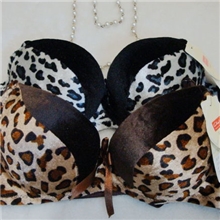 秋冬豹纹绒布文胸个性时尚少女款式内衣文胸批发