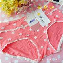 蓓娅琪新款莫代儿大圆点女士内裤舒适中腰女式女内裤批发2033