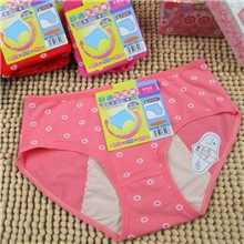 立体小花全棉内裤月经日夜两用生理内裤碎花雏菊小清新月子内裤