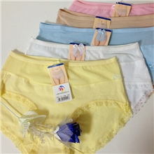 厂家批发素色中高腰女短裤女式三角裤