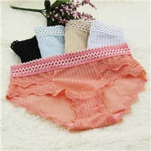女式内裤批发女式三角裤透气网纱少女内裤外贸内裤