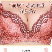 佛山南海少女水溶虾红印花集中聚拢小胸U型美背调整型ABC文胸