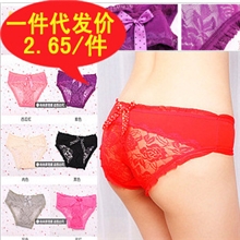 2039屁股带蝴蝶镂空蕾丝内裤内裤代理送数据包女装招商加盟