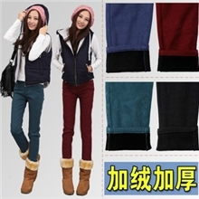 2013冬款糖果色修身休闲裤五色加绒长裤打底外穿均可低价跑量