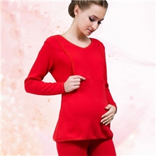 孕妇保暖内衣哺乳衣家居服加绒加厚秋衣秋裤月子服冬孕妇装套装